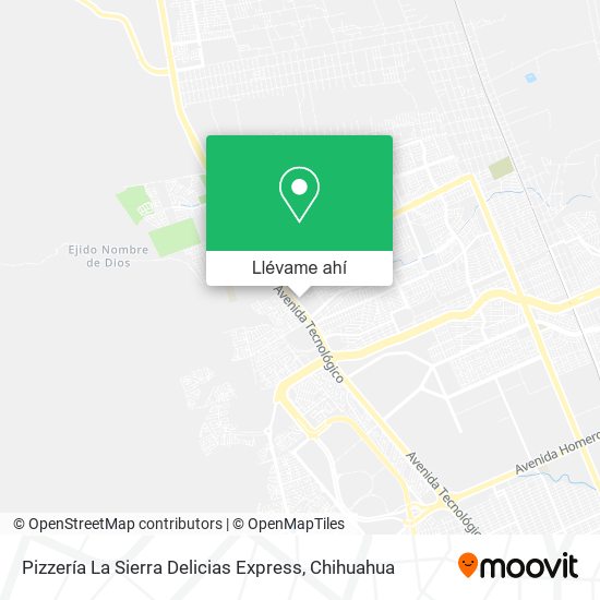Mapa de Pizzería La Sierra Delicias Express