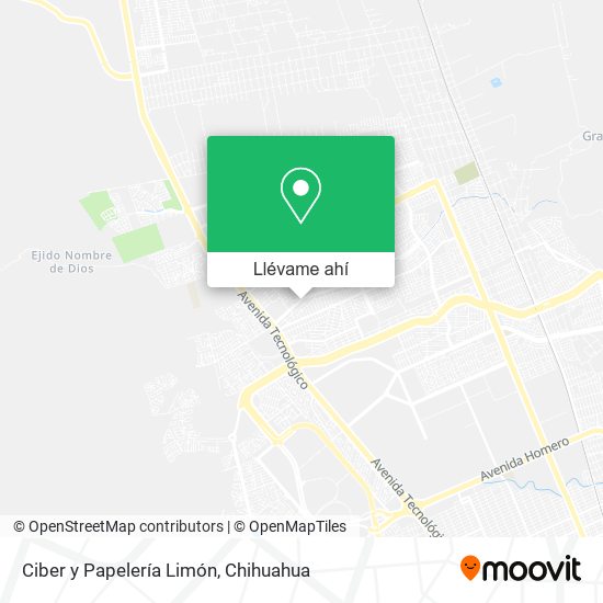 Mapa de Ciber y Papelería Limón