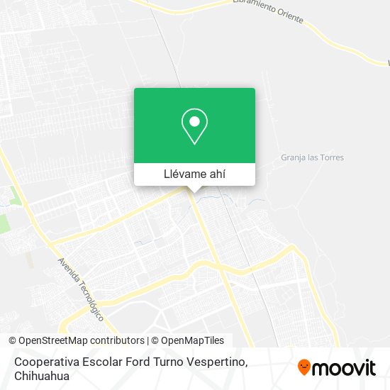 Mapa de Cooperativa Escolar Ford Turno Vespertino