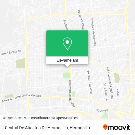 Mapa de Central De Abastos De Hermosillo