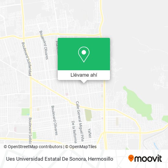 Mapa de Ues Universidad Estatal De Sonora