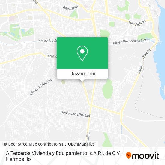 Mapa de A Terceros Vivienda y Equipamiento, s.A.P.I. de C.V.