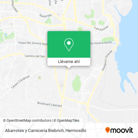 Mapa de Abarrotes y Carniceria Biebrich