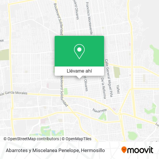 Mapa de Abarrotes y Miscelanea Penelope