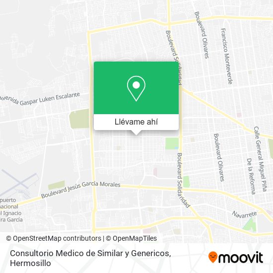 Mapa de Consultorio Medico de Similar y Genericos