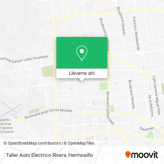 Mapa de Taller Auto Electrico Rivera