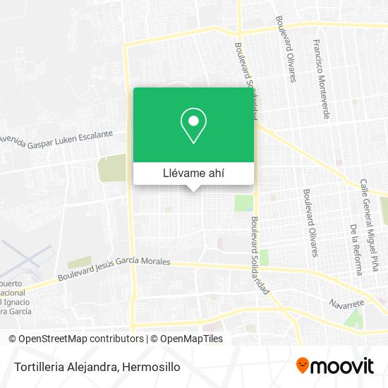 Mapa de Tortilleria Alejandra