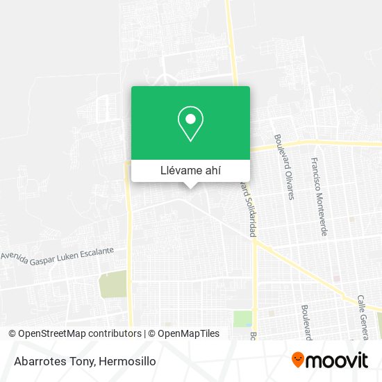 Mapa de Abarrotes Tony