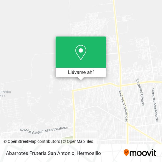 Mapa de Abarrotes Fruteria San Antonio
