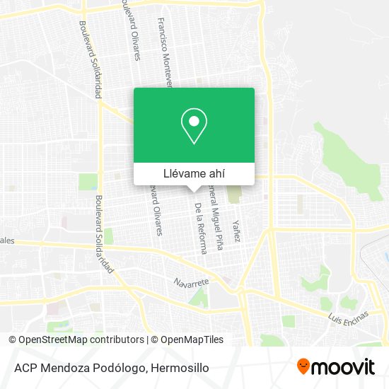 Mapa de ACP Mendoza Podólogo