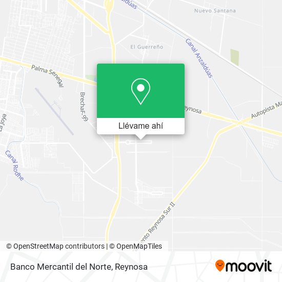 Mapa de Banco Mercantil del Norte