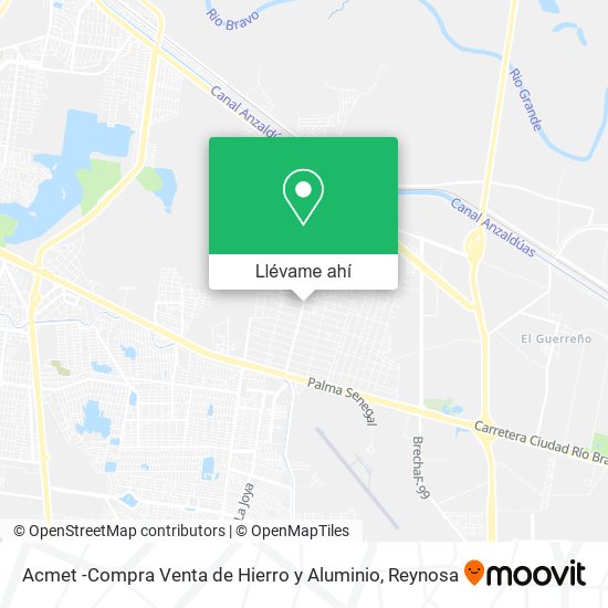 Mapa de Acmet -Compra Venta de Hierro y Aluminio