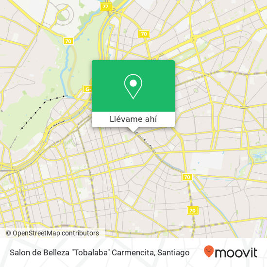 Mapa de Salon de Belleza "Tobalaba" Carmencita