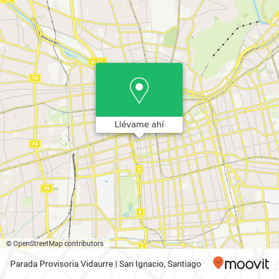 Mapa de Parada Provisoria Vidaurre | San Ignacio