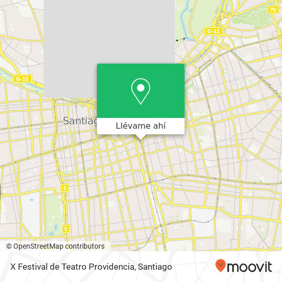 Mapa de X Festival de Teatro Providencia