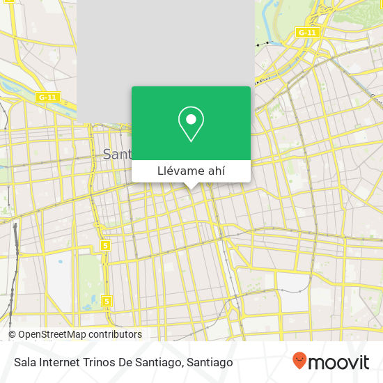 Mapa de Sala Internet Trinos De Santiago