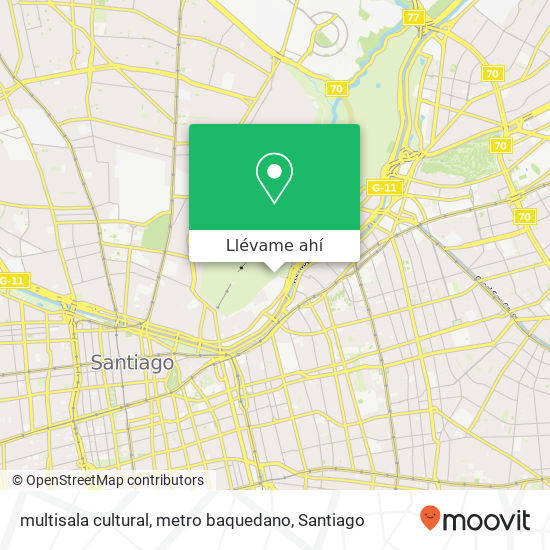 Mapa de multisala cultural, metro baquedano