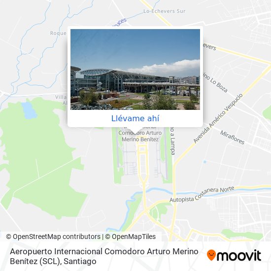 Mapa de Aeropuerto Internacional Comodoro Arturo Merino Benítez (SCL)