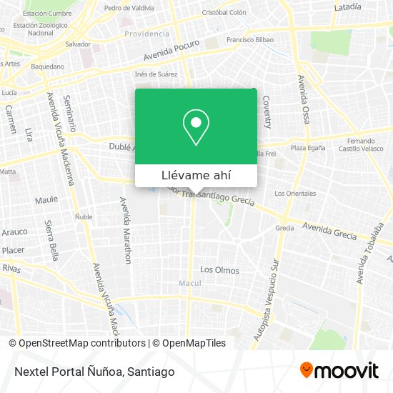 Mapa de Nextel Portal Ñuñoa