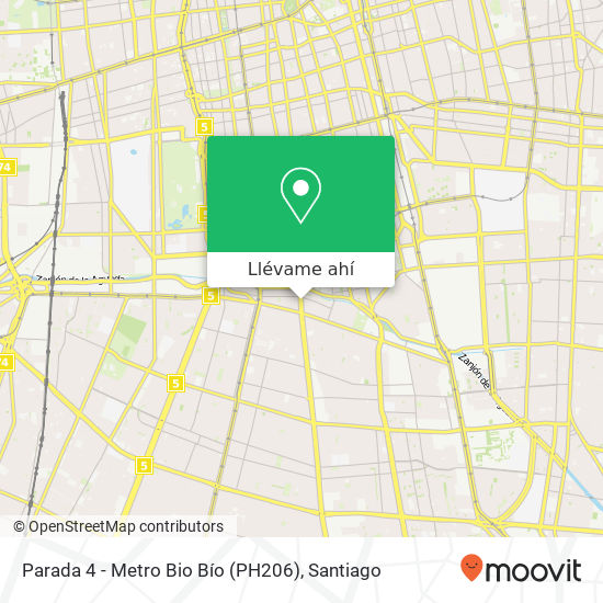 Mapa de Parada 4 - Metro Bio Bío (PH206)