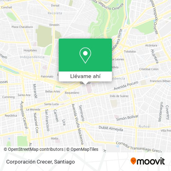 Mapa de Corporación Crecer