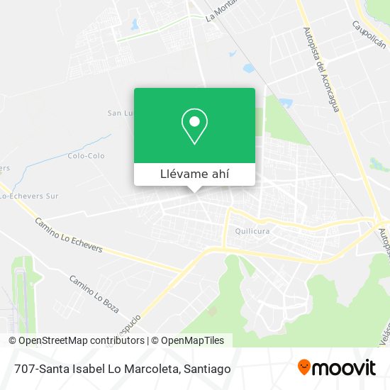 Mapa de 707-Santa Isabel Lo Marcoleta