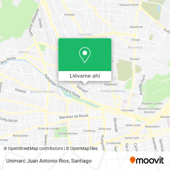 Mapa de Unimarc Juan Antonio Rios