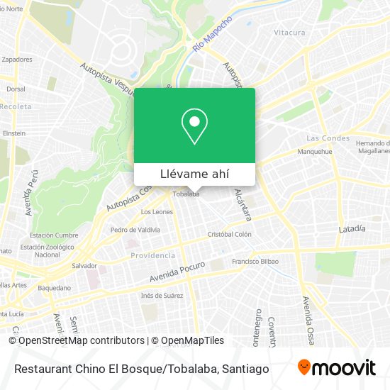 Mapa de Restaurant Chino El Bosque / Tobalaba