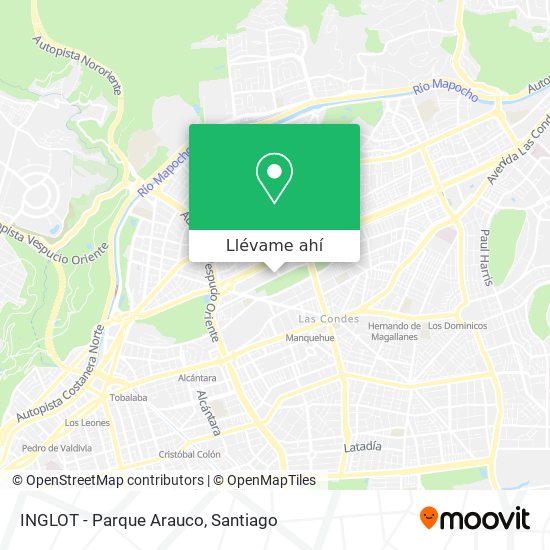Mapa de INGLOT - Parque Arauco
