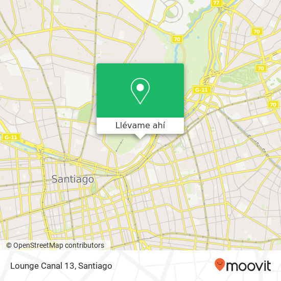 Mapa de Lounge Canal 13