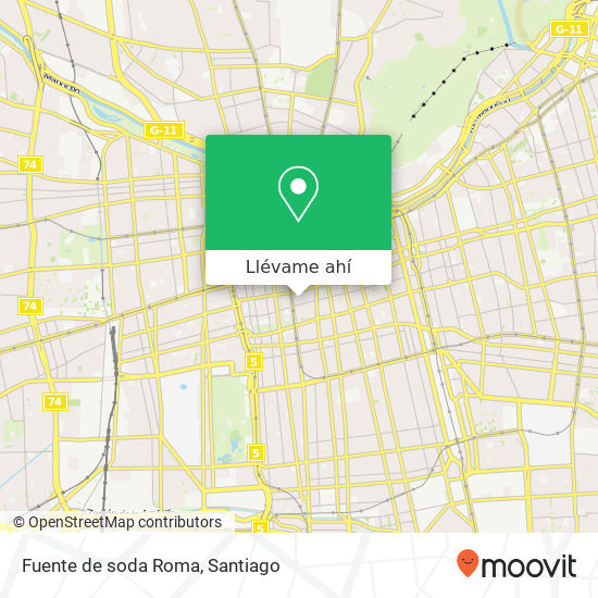 Mapa de Fuente de soda Roma