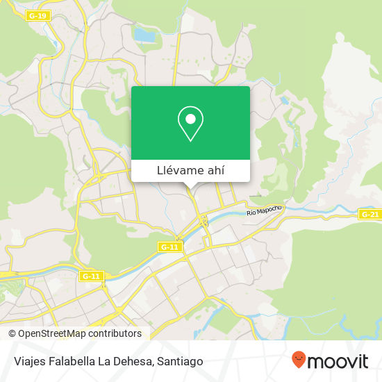 Mapa de Viajes Falabella La Dehesa