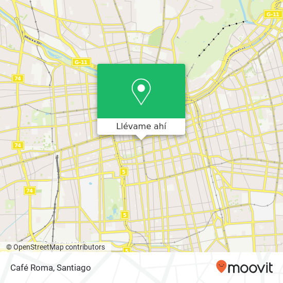 Mapa de Café Roma