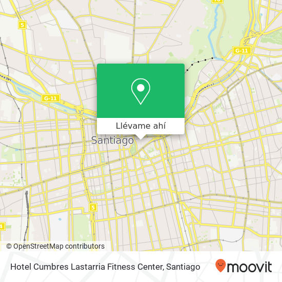 Mapa de Hotel Cumbres Lastarria Fitness Center