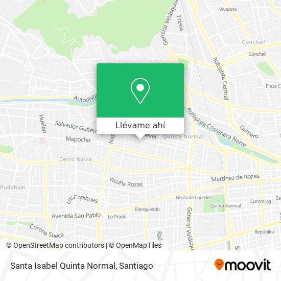 Mapa de Santa Isabel Quinta Normal