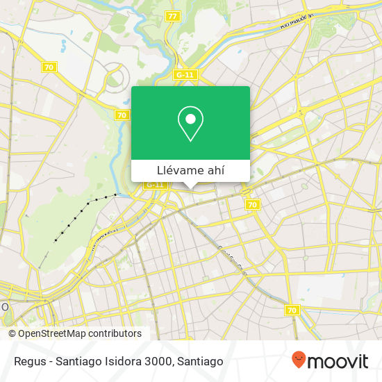 Mapa de Regus - Santiago Isidora 3000