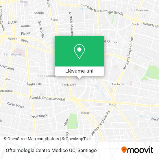 Mapa de Oftalmologia Centro Medico  UC