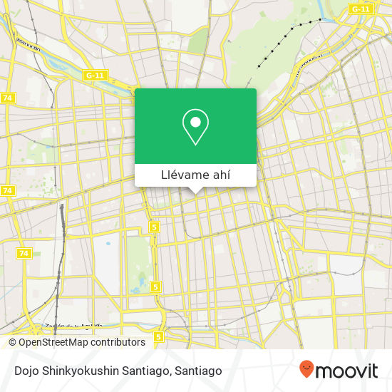 Mapa de Dojo Shinkyokushin Santiago