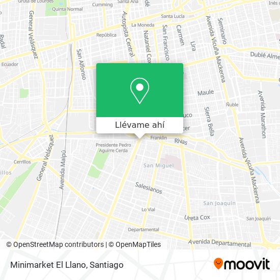 Mapa de Minimarket El Llano