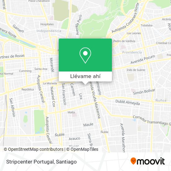 Mapa de Stripcenter Portugal