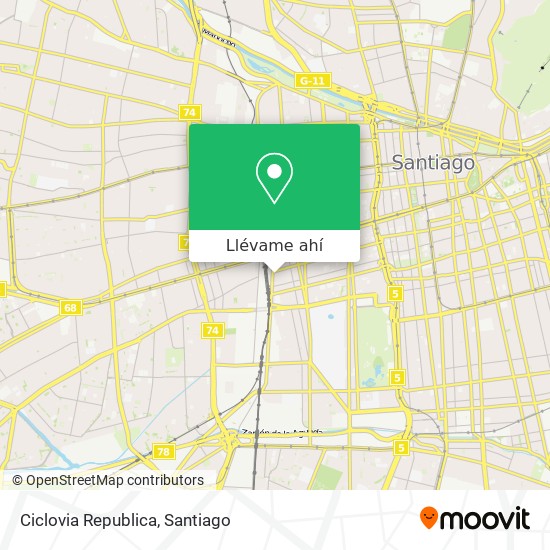 Mapa de Ciclovia Republica