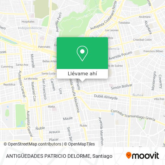 Mapa de ANTIGÜEDADES PATRICIO DELORME