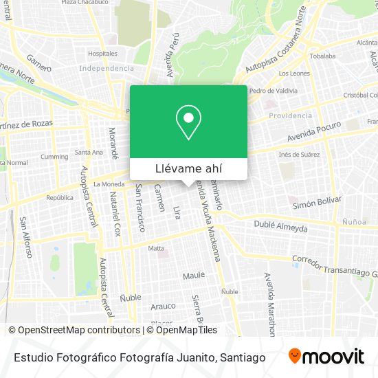Mapa de Estudio Fotográfico Fotografía Juanito
