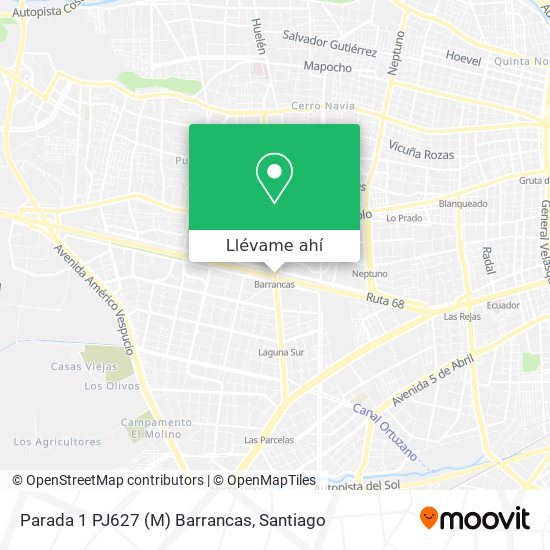 Mapa de Parada 1 PJ627 (M) Barrancas