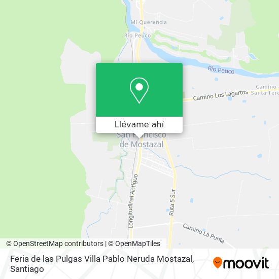 Mapa de Feria de las Pulgas Villa Pablo Neruda Mostazal