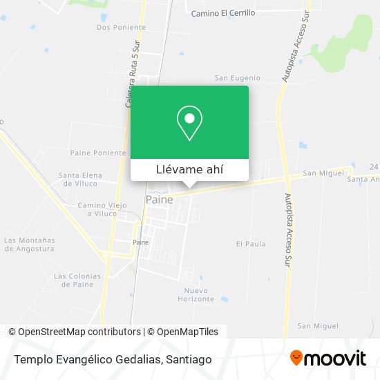 Mapa de Templo Evangélico Gedalias