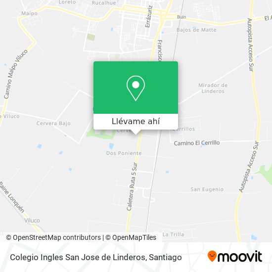 Mapa de Colegio Ingles San Jose de Linderos