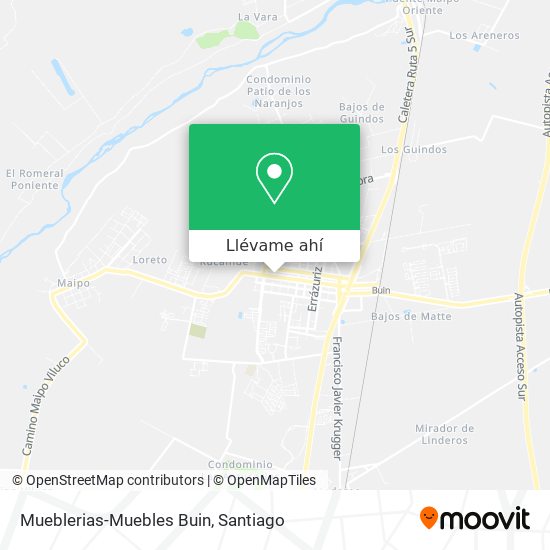 Mapa de Mueblerias-Muebles Buin