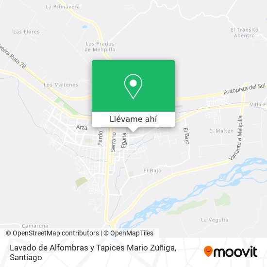 Mapa de Lavado de Alfombras y Tapices Mario Zúñiga