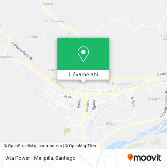 Mapa de Ata Power - Melipilla